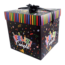 Caja de Regalo Plegable 15x15cm Feliz Cumple