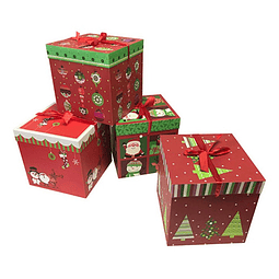 Caja de Regalo 15x15 Navidad