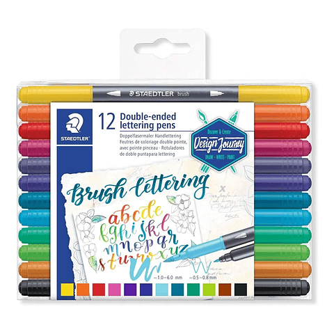 Brush Pen Dual 12 Colores Staedtler