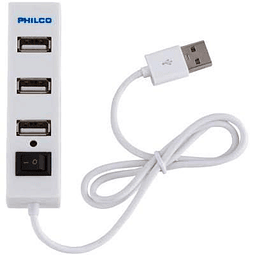 Hub USB 4 Puertos Blanco Philco