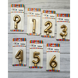 Vela Cumpleaños Dorada Feco