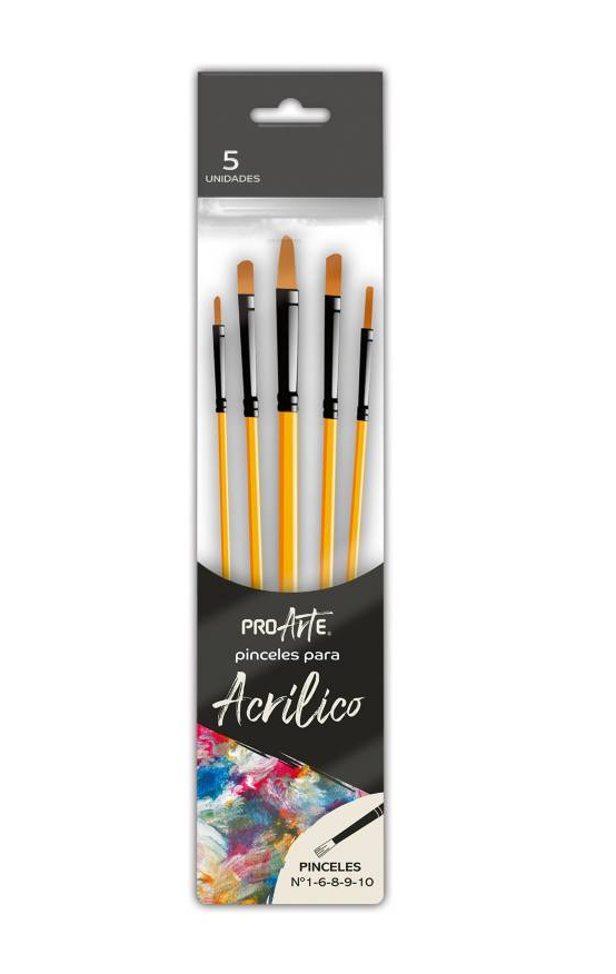 Paint Pinceles De Acrilico Pinceles Y Acrilicos MEEDEN Set De