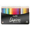 Lápices 36 Colores Caja Metalice Proarte Plus.