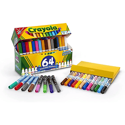 Marcadores Lavables 64 Unidades Crayola