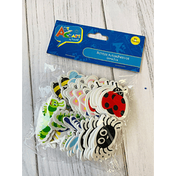 Stickers de Goma Eva Artcraft Medio Ambiente y Bichitos 