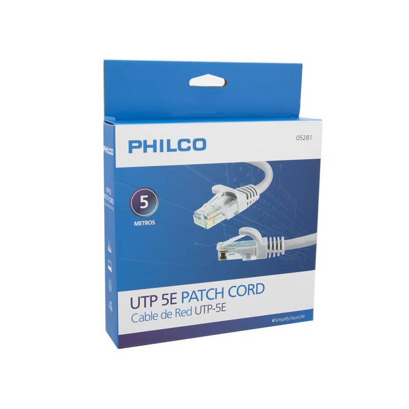 PHILCO CABLE ARMADO DE RED 15 MTS CATEGORIA 5E