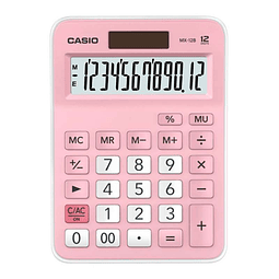 Calculadora 12 Dígitos Casito MX-12 Rosada Casio 