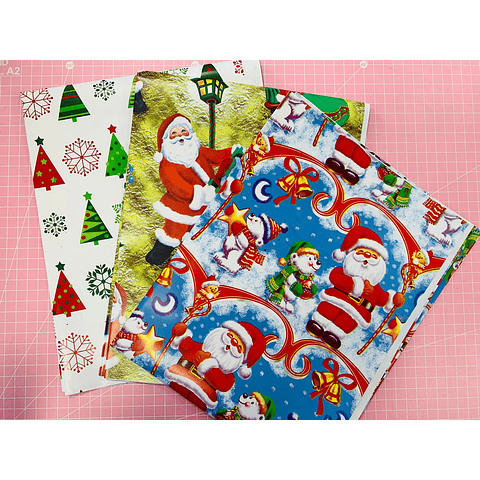 Pliego de Papel de Regalo Navideño Couche