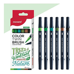 Brush Pen Twin Monami Forest