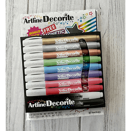 Brush Pen Decorite 10 Colores Artline