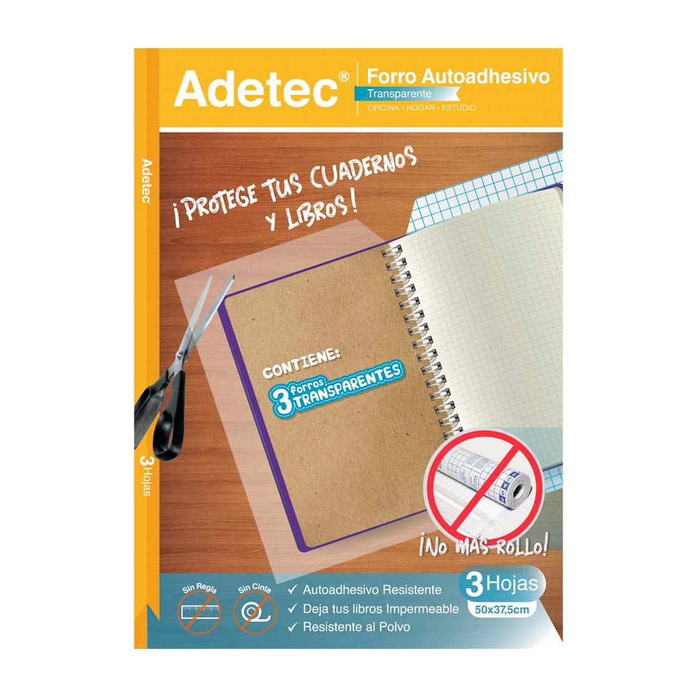 Forro Libro Autoadhesivo 50x37 Transparente
