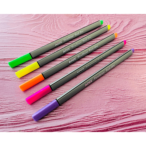 Fineliner 5 Colores Neón Adix