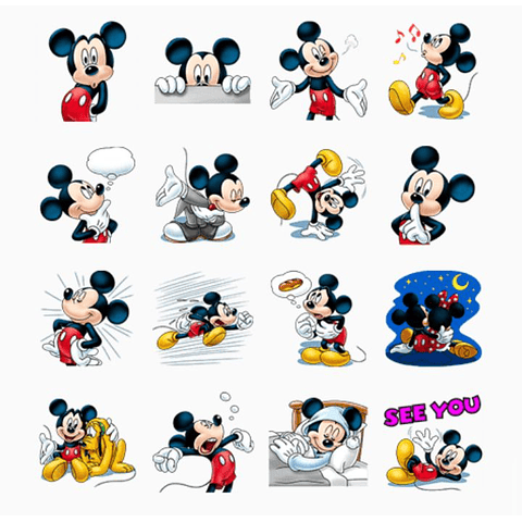 Set de Stickers Mickey Mouse 10 Hojas Proarte