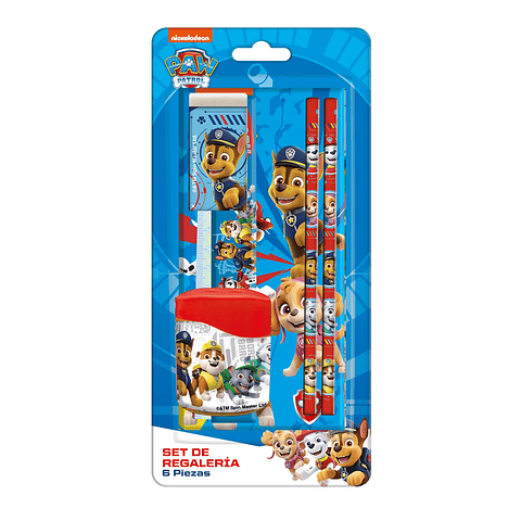 Set de Regalo 6 Piezas Paw Patrol