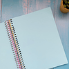 Cuaderno Medio Oficio Lineas y Hojas de Color 160 Hojas Happy Tilibra