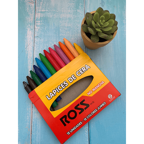 Lápiz Cera Jumbo 12 Colores Ross