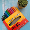 Lápiz Cera Jumbo 12 Colores Ross