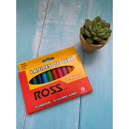 Lápiz Cera Jumbo 12 Colores Ross