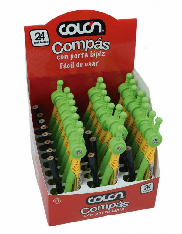 Compas Con Porta Lapiz Colon