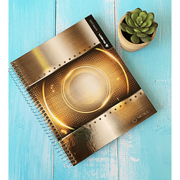 Cuaderno Medio Oficio 5mm 150 Hojas Metalic Rhein