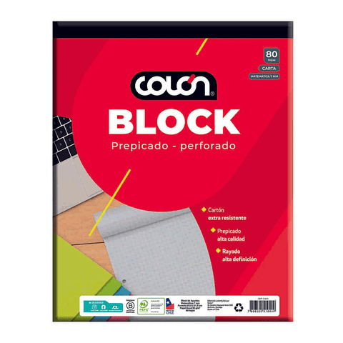 Block Prepicado Carta 7mm Colon