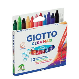 Lápiz De Cera 12 Colores Maxi Giotto