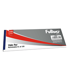 Talonario Vale Por 100 Hojas Fultons