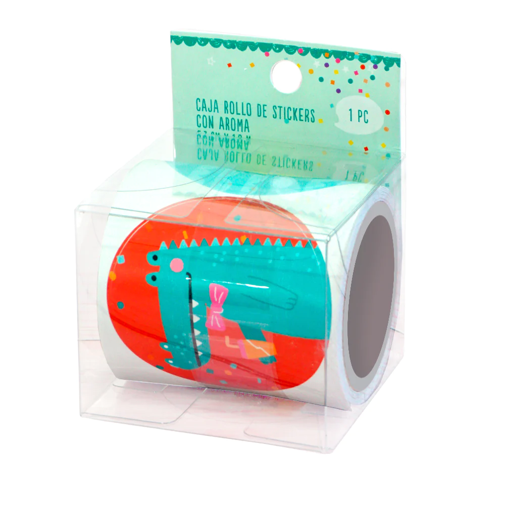 Caja Stickers en Rollo Aroma Village.