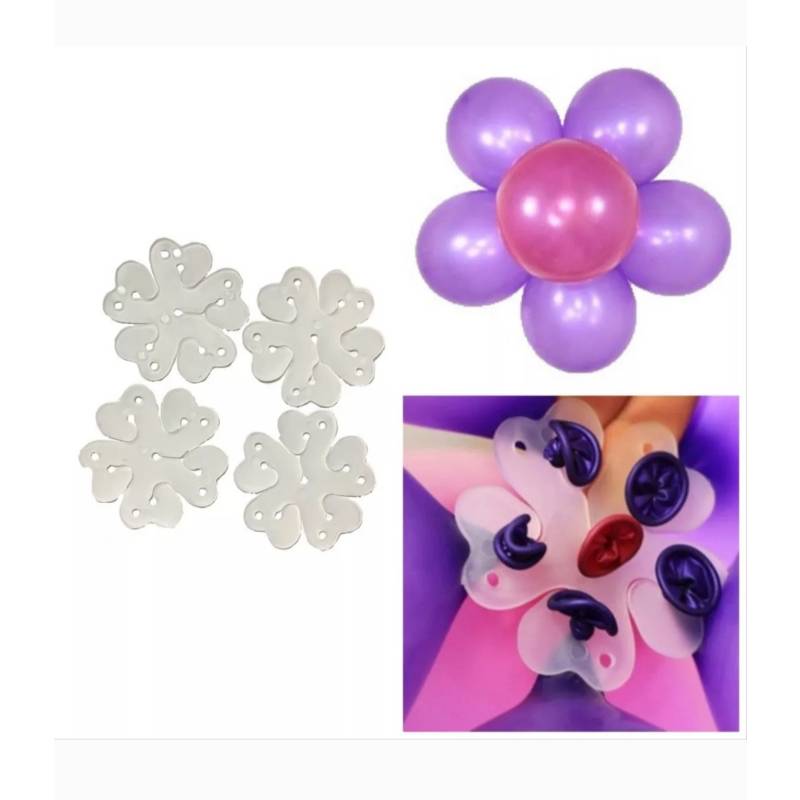 Clip Forma De Flor Para Globos Feco.