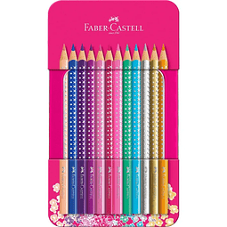 Estuche  Metálico 12 Colores Faber  Castell. 