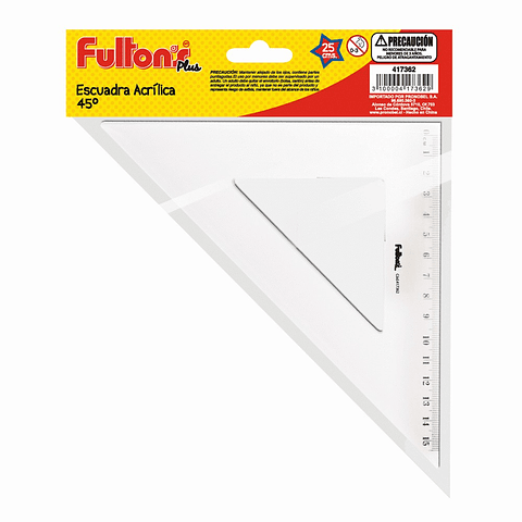 Escuadra  25 Cm  45° Fultons. 