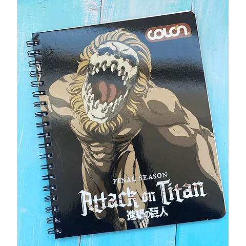 Cuaderno Universitario 7mm 100 Hojas Colon Attack on Titan