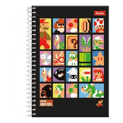 Cuaderno Medio Oficio 120 Hojas 7mm Forini Super Mario