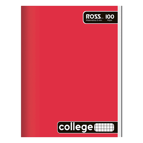 Cuaderno College 100 Hojas 5mm Ross