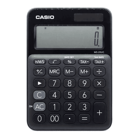 Calculadora Casio Ms-20 Uc - Bk Negra 