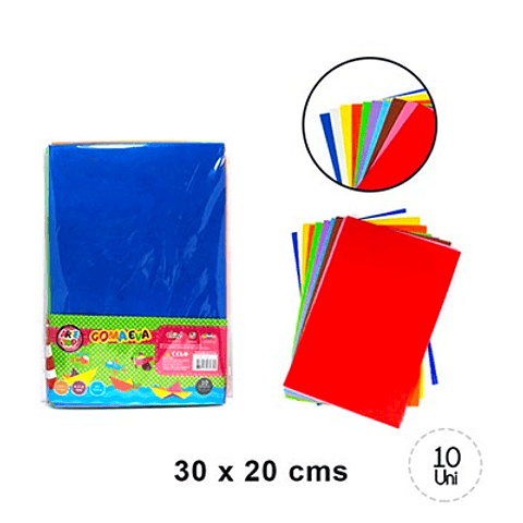 Sobre Goma Eva 10 Colores Arte Top 