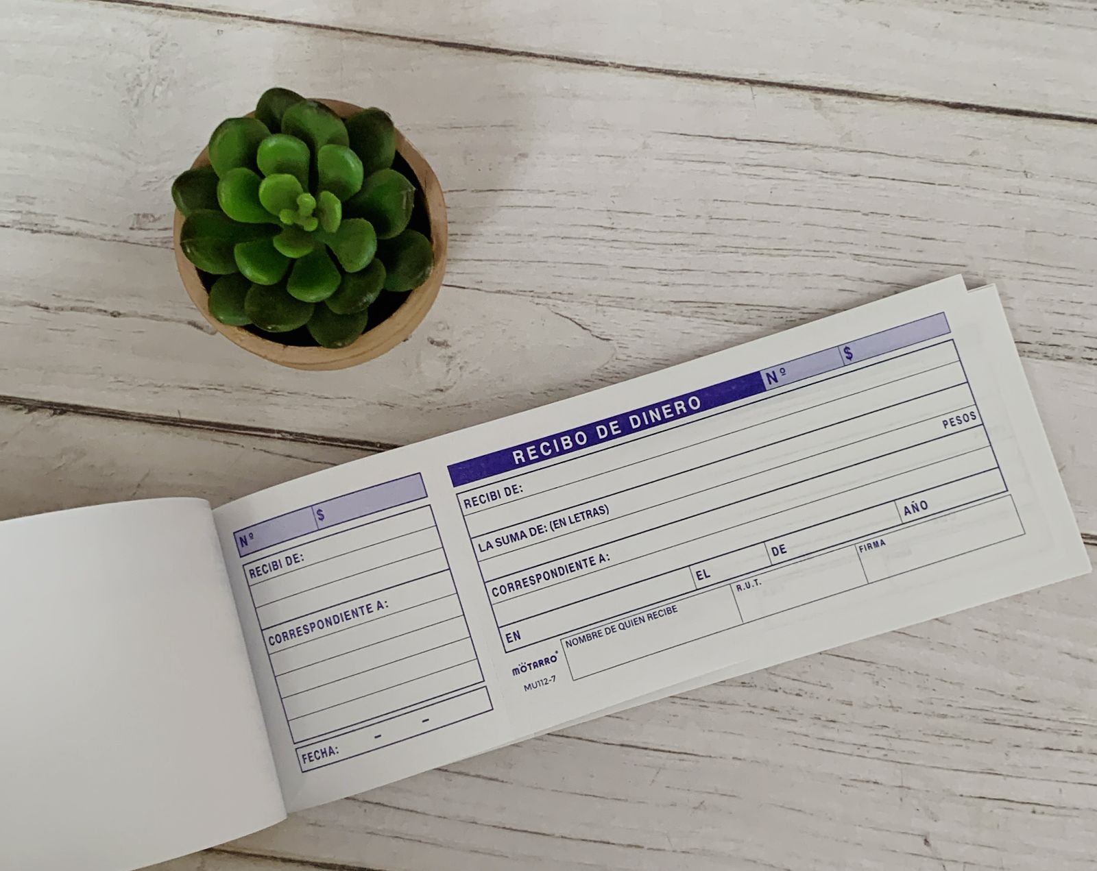 Talonario Recibo De Dinero Motarra