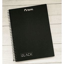 Cuaderno Oficio 120 Hjs Negra / Blanca / Kraft Torre Top Black 