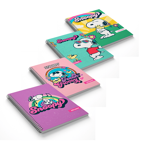 Cuaderno Universitario 100 Hjs 7 Mm Motarro Snoopy 2 