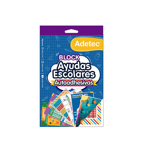 Block Ayudas Escolares Autoadhesivas Adetec 