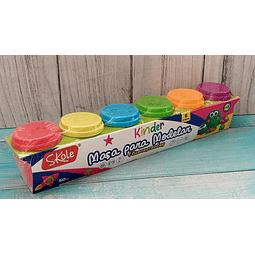 SeT Masa Modeladora 6 Und Fluor 50 Gr Skole 