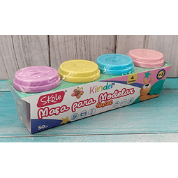 Set Masa Modeladora Pastel 4 Und 50 Gr Skole 