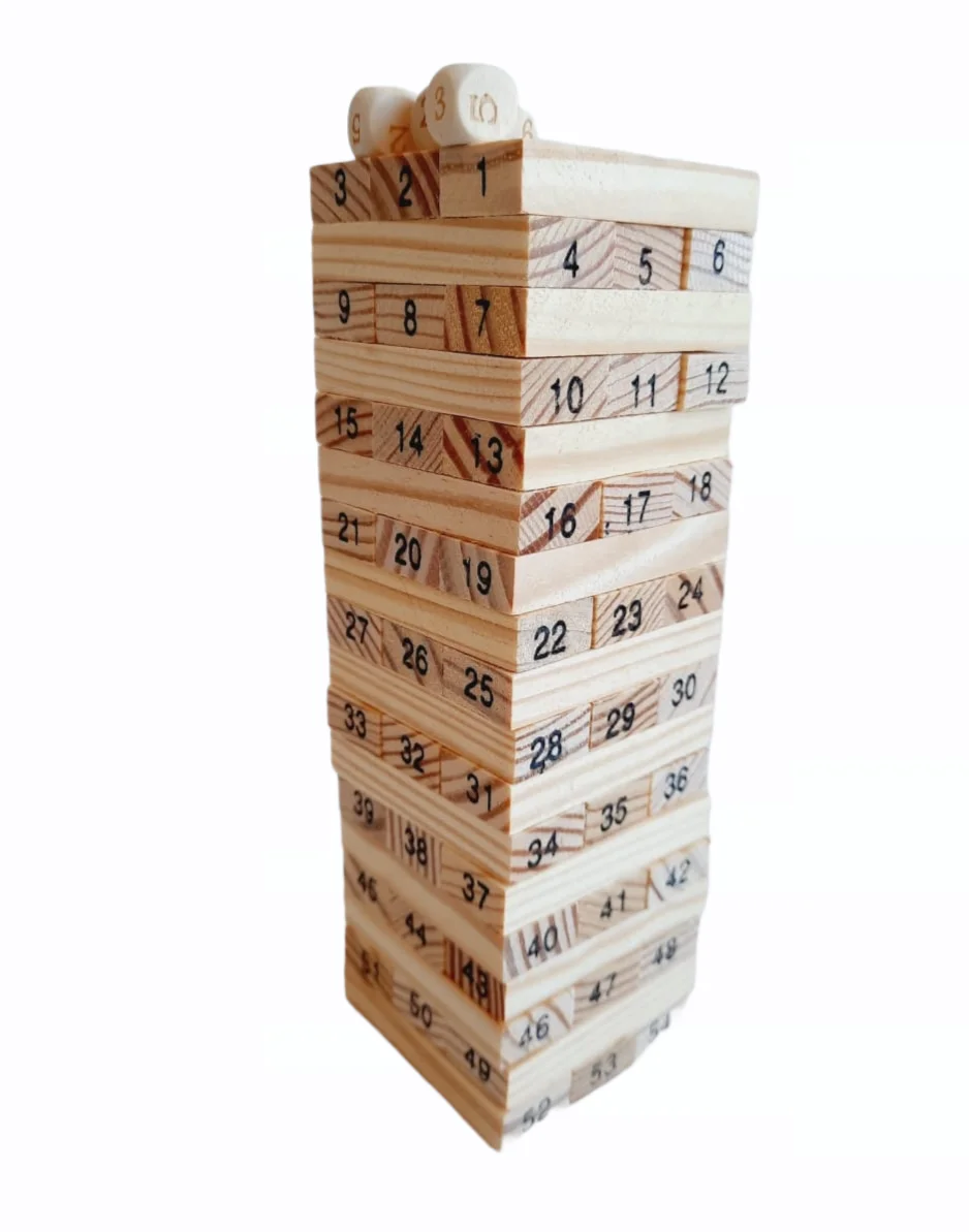 Jenga Madera Numeros Motarro
