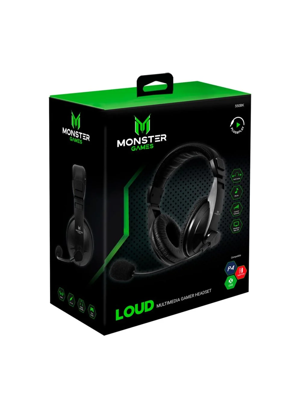 Audifono Over Ear Monster Loud Negro/Rojo