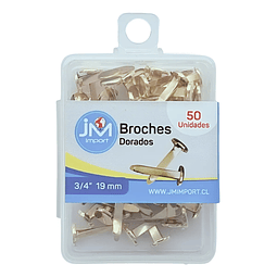 Broche Mariposa Dorado 19 Mm Jm