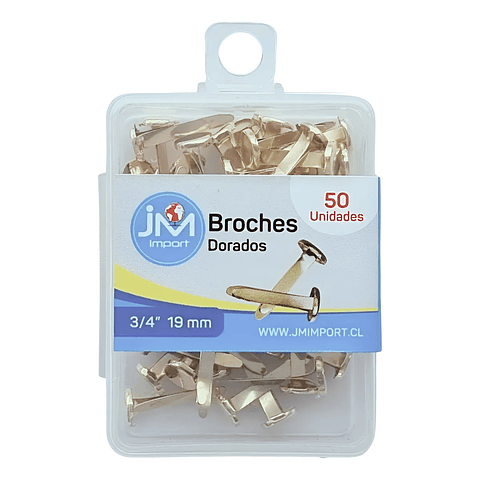 Broche Mariposa Dorado 19 Mm Jm