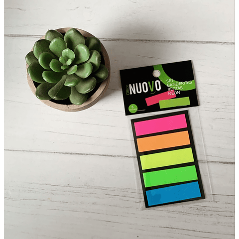 Banderitas Rectas 5 Colores Neón Nuovo