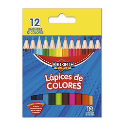 Lapiz 12 Colores Cortos Proarte