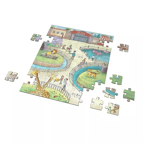 Cuento Mas Puzzle Mi Zoo 100 Piezas Mundicrom