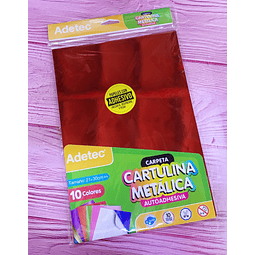 Sobre Cartulina Metálica Adhesivo 10 Hjs A4 Adetec